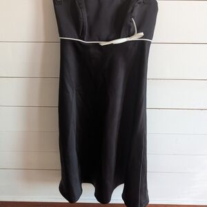Alfred Angelo Elegant Black A-Line Skirt with White Trim